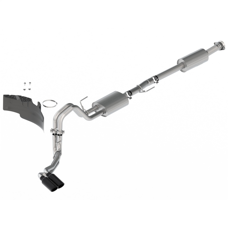 Ford F-150 Performance Exhaust - Ford Racing - Cat Back, Side Exit Sport - Black - `21-`25 Ford F-150 Performance Exhaust - Ford Racing - Cat Back, Side Exit Sport - Black - `21-`25